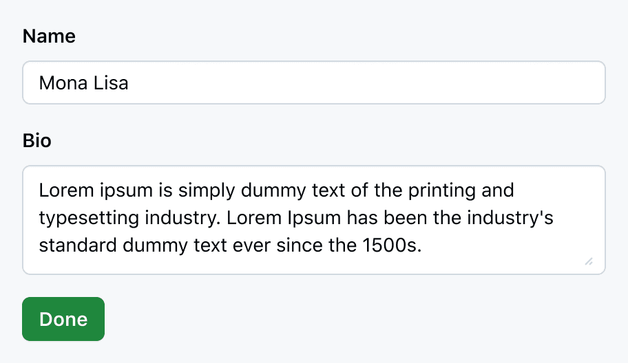 A form contains a primary button with the label, 'Save public profile'