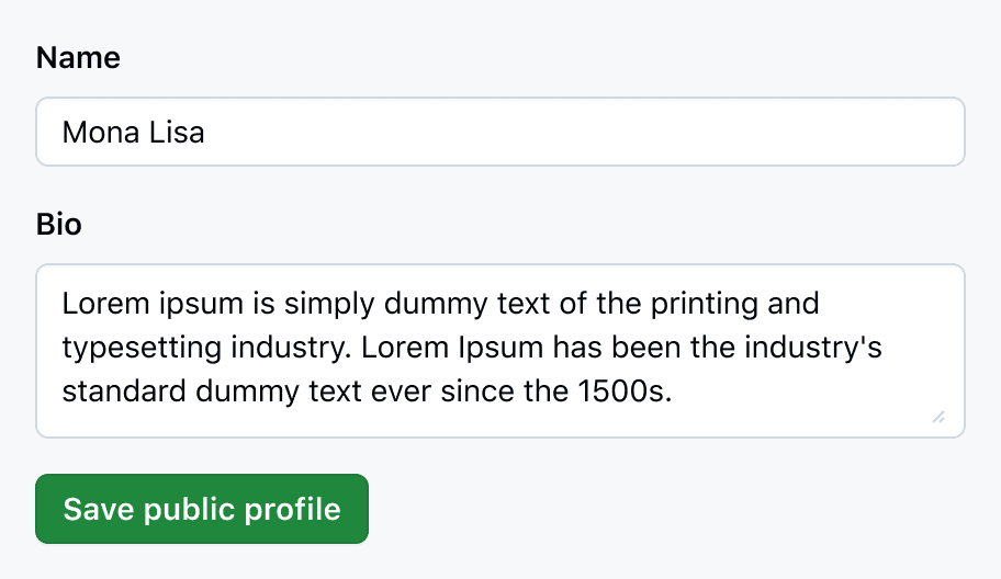 A form contains a primary button with the label, 'Done'