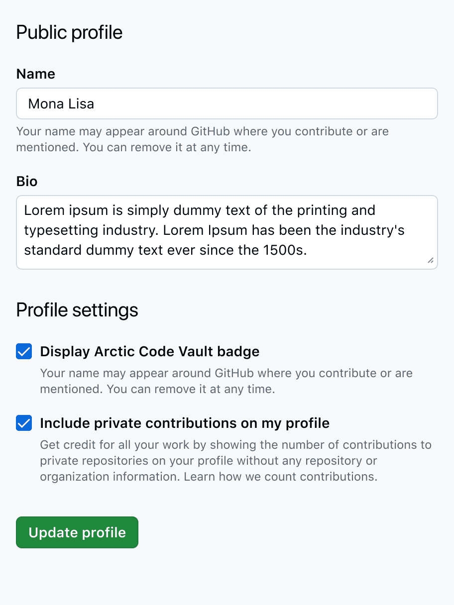 A form with one save button at the bottom